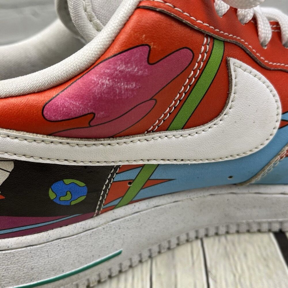 Nike x Ruohan Wang Air Force 1 AF1 Low Multicolor Flyleather Size 11 CZ3990-900 - Picture 9 of 12